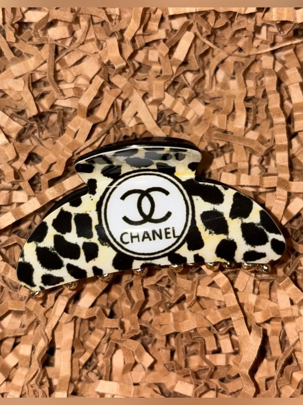Fashion CC Leopard Print Hair Claw Clip